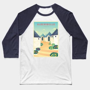 Alberobello, Italy - Vintage Travel Poster Baseball T-Shirt